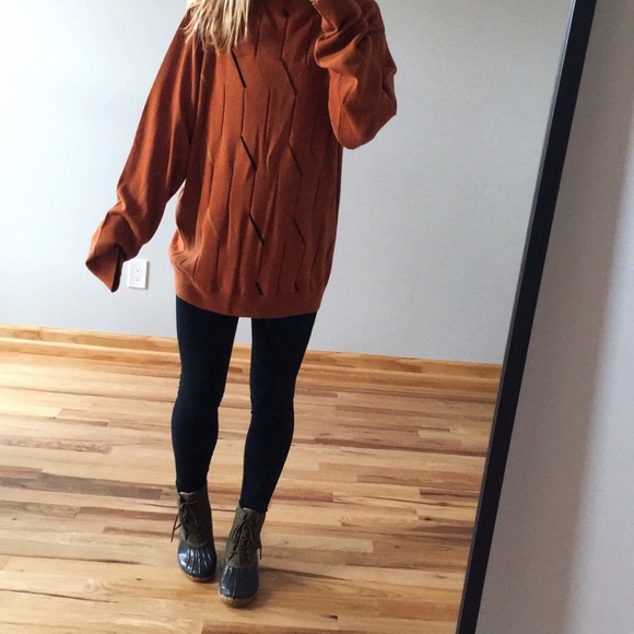 Vintage Sweaters - vtg pumpkin knit